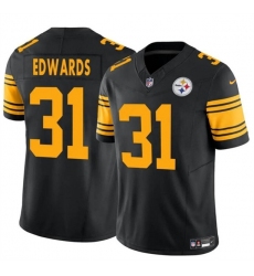 Men's Pittsburgh Steelers #31 Daijun Edwards Black 2024 F.U.S.E. Color Rush Limited Football Stitched Jersey