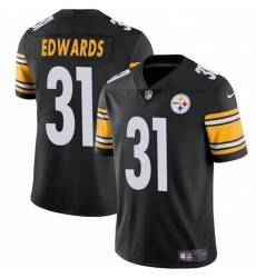 Men's Pittsburgh Steelers #31 Daijun Edwards Black Vapor Untouchable Limited Football Stitched Jersey