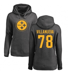 NFL Women's Nike Pittsburgh Steelers #78 Alejandro Villanueva Ash One Color Pullover Hoodie