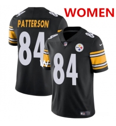 Women's Pittsburgh Steelers #84 Cordarrelle Patterson Black Vapor Football Stitched Jersey