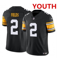 Youth Pittsburgh Steelers #2 Justin Fields Black F.U.S.E. Vapor Untouchable Limited Football Stitched Jersey