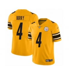 Youth Pittsburgh Steelers #4 Jordan Berry Limited Gold Inverted Legend Football Jersey