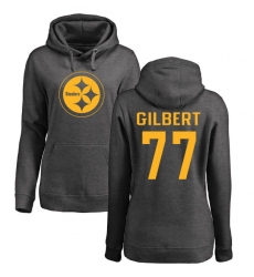 NFL Women's Nike Pittsburgh Steelers #77 Marcus Gilbert Ash One Color Pullover Hoodie