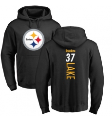 NFL Nike Pittsburgh Steelers #37 Carnell Lake Black Backer Pullover Hoodie