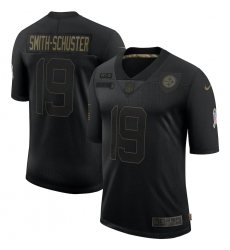 Men's Pittsburgh Steelers #19 JuJu Smith-Schuster Black Nike 2020 Salute To Service Limited Jersey