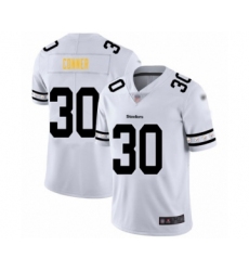 Men's Pittsburgh Steelers #30 James Conner White Team Logo Fashion Limited Player Football Jersey