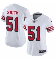 Women's Nike San Francisco 49ers #51 Malcolm Smith Limited White Rush Vapor Untouchable NFL Jersey