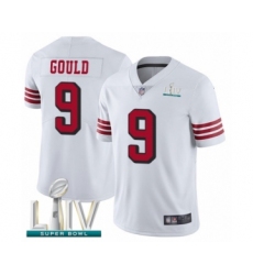 Men's San Francisco 49ers #9 Robbie Gould Limited White Rush Vapor Untouchable Super Bowl LIV Bound Football Jersey
