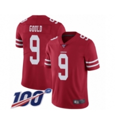 Youth San Francisco 49ers #9 Robbie Gould Red Team Color Vapor Untouchable Limited Player 100th Season Football Jersey