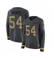 Women's Nike Seattle Seahawks #54 Bobby Wagner Limited Black Salute to Service Therma Long Sleeve NFL Jersey