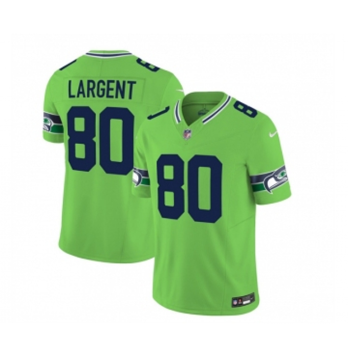 Men's Nike Seattle Seahawks #80 Steve Largent 2023 F.U.S.E. Green Limited Football Stitched Jersey