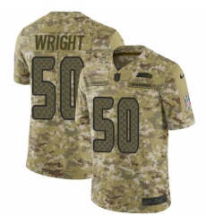 Youth Nike Seattle Seahawks #50 K.J. Wright Limited Camo 2018 Salute to Service NFL Jersey