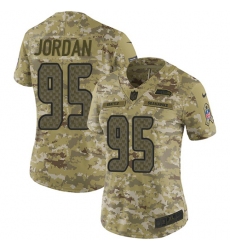 Women's Nike Seattle Seahawks #95 Dion Jordan Limited Camo 2018 Salute to Service NFL Jersey