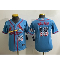 Men's St. Louis Cardinals #18 Jordan Walker Blue USA 250 Fourth of July Stitched Baseball Jersey