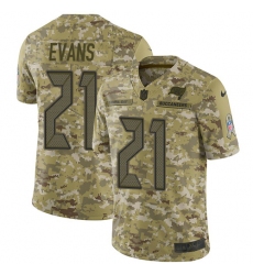 Men's Nike Tampa Bay Buccaneers #21 Justin Evans Limited Camo 2018 Salute to Service NFL Jersey