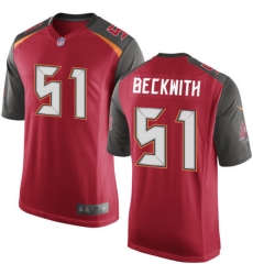 Men's Nike Tampa Bay Buccaneers #51 Kendell Beckwith Game Red Team Color NFL Jersey