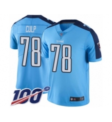 Youth Tennessee Titans #78 Curley Culp Limited Light Blue Rush Vapor Untouchable 100th Season Football Jerseyy