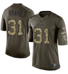 Men's Nike Tennessee Titans #31 Kevin Byard Elite Green Salute to Service NFL Jersey