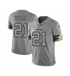 Men's Washington Redskins #21 Sean Taylor Limited Gray Team Logo Gridiron Football Jersey