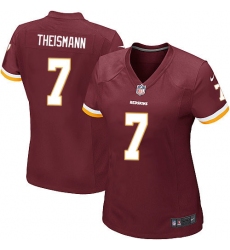 Women's Nike Washington Redskins #7 Joe Theismann Game Burgundy Red Team Color NFL Jersey