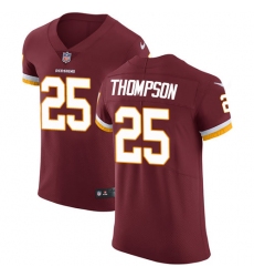 Men's Nike Washington Redskins #25 Chris Thompson Elite Burgundy Red Team Color NFL Jersey