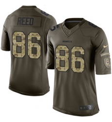Men's Nike Washington Redskins #86 Jordan Reed Elite Green Salute to Service NFL Jersey