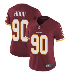Women's Nike Washington Redskins #90 Ziggy Hood Elite Burgundy Red Team Color NFL Jersey