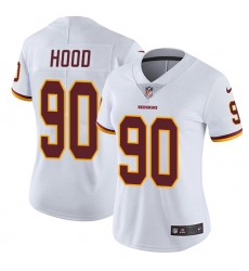 Women's Nike Washington Redskins #90 Ziggy Hood Elite White NFL Jersey