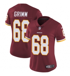 Women's Nike Washington Redskins #68 Russ Grimm Elite Burgundy Red Team Color NFL Jersey