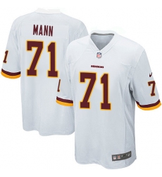 Men's Nike Washington Redskins #71 Charles Mann Game White NFL Jersey