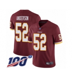 Men's Washington Redskins #71 Charles Mann Burgundy Red Team Color Vapor Untouchable Limited Player 100th Season Football Jersey