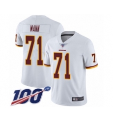 Youth Washington Redskins #71 Charles Mann White Vapor Untouchable Limited Player 100th Season Football Jersey