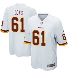 Men's Nike Washington Redskins #61 Spencer Long Game White NFL Jersey
