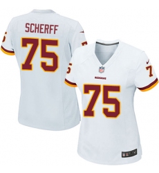 Women's Nike Washington Redskins #75 Brandon Scherff Game White NFL Jersey