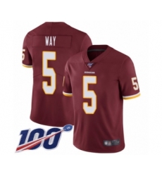 Youth Washington Redskins #5 Tress Way Burgundy Red Team Color Vapor Untouchable Limited Player 100th Season Football Jersey