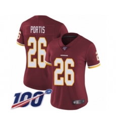 Women's Washington Redskins #26 Clinton Portis Burgundy Red Team Color Vapor Untouchable Limited Player 100th Season Football Jersey