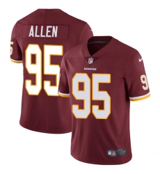 Youth Nike Washington Redskins #95 Jonathan Allen Elite Burgundy Red Team Color NFL Jersey