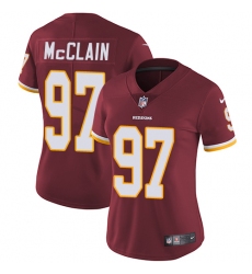 Women's Nike Washington Redskins #97 Terrell McClain Elite Burgundy Red Team Color NFL Jersey