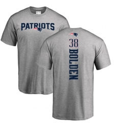 NFL Nike New England Patriots #38 Brandon Bolden Ash Backer T-Shirt