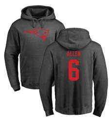 NFL Nike New England Patriots #6 Ryan Allen Ash One Color Pullover Hoodie