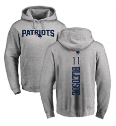 NFL Nike New England Patriots #11 Drew Bledsoe Ash Backer Pullover Hoodie