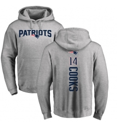 NFL Nike New England Patriots #14 Brandin Cooks Ash Backer Pullover Hoodie