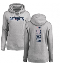 NFL Women's Nike New England Patriots #93 Lawrence Guy Ash Backer Pullover Hoodie