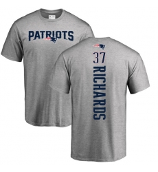 NFL Nike New England Patriots #37 Jordan Richards Ash Backer T-Shirt