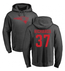 NFL Nike New England Patriots #37 Jordan Richards Ash One Color Pullover Hoodie