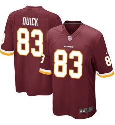 Men's Nike Washington Redskins #83 Brian Quick Game Burgundy Red Team Color NFL Jersey