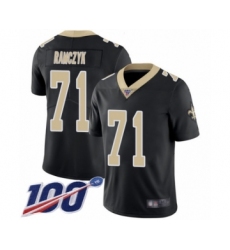 Men's New Orleans Saints #71 Ryan Ramczyk Black Team Color Vapor Untouchable Limited Player 100th Season Football Jersey