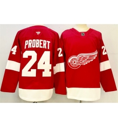 Men's Detroit Red Wings #24 Bob Probert Red 2024-25 Stitched Jersey