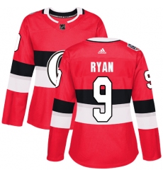 Women's Adidas Ottawa Senators #9 Bobby Ryan Authentic Red 2017 100 Classic NHL Jersey