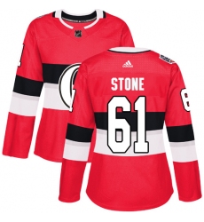 Women's Adidas Ottawa Senators #61 Mark Stone Authentic Red 2017 100 Classic NHL Jersey